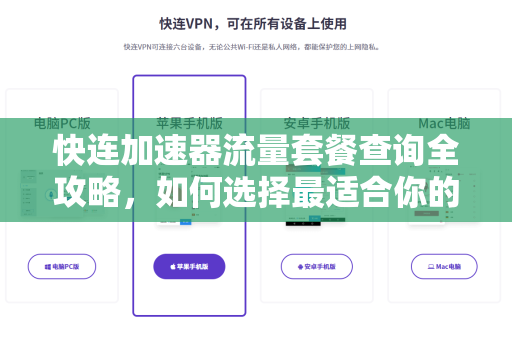 快连加速器流量套餐查询全攻略，如何选择最适合你的网络加速方案