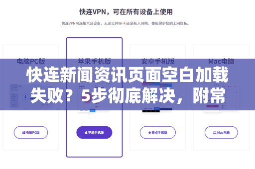 快连新闻资讯页面空白加载失败？5步彻底解决，附常见问答